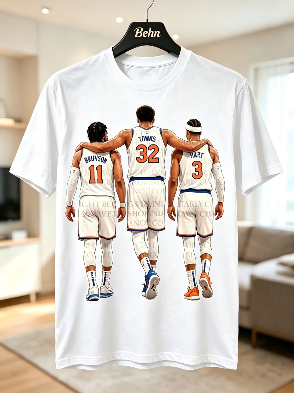 Jalen Brunson Karl Anthony Towns Josh Hart NY Knicks Graphic T-shirt Unisex